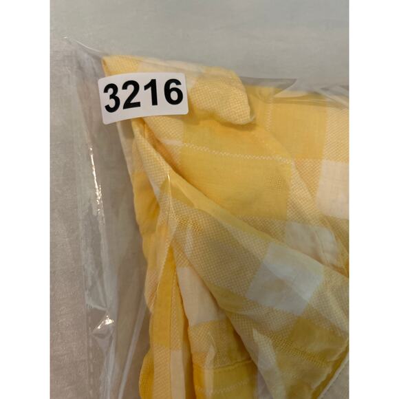 Lior Paris Women Top L Yellow Check Button Up Preppy Coastal Beach Office Travel - Picture 7 of 7